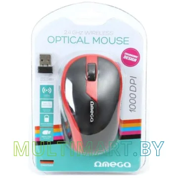 Мышь Omega OM-415 (красный/черный) картинка 2